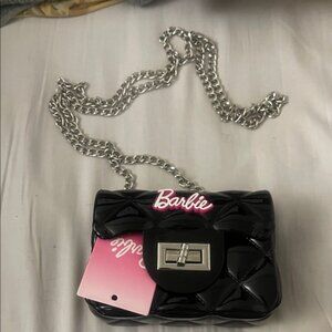 SHEIN Black Mini Bag with Silver Chain